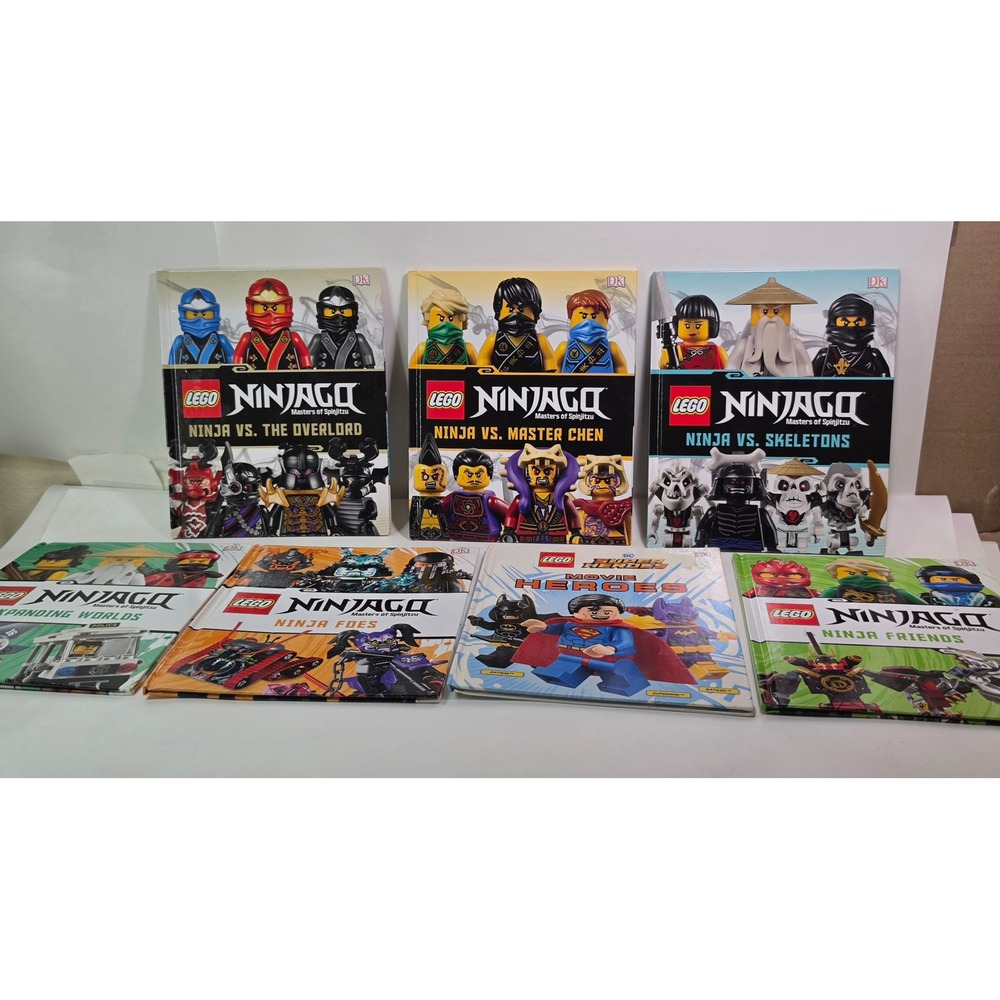 LEGO Ninjago DC Super Heroes Book Lot 7 DK Hardcover Masters of Spinjitzu